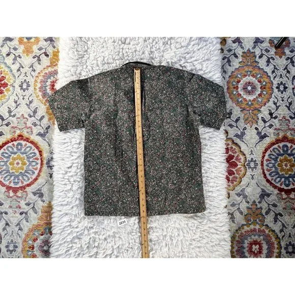 Vintage Tori Richards Men's Hawaiian Shirt Med Multi Green Short Sleeve Pocket - Picture 4 of 4